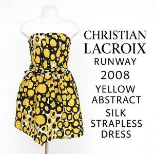 Christian Lacroix Runway 2008 Silk Strapless Dress * Couture Collector’s Piece *
